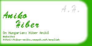 aniko hiber business card